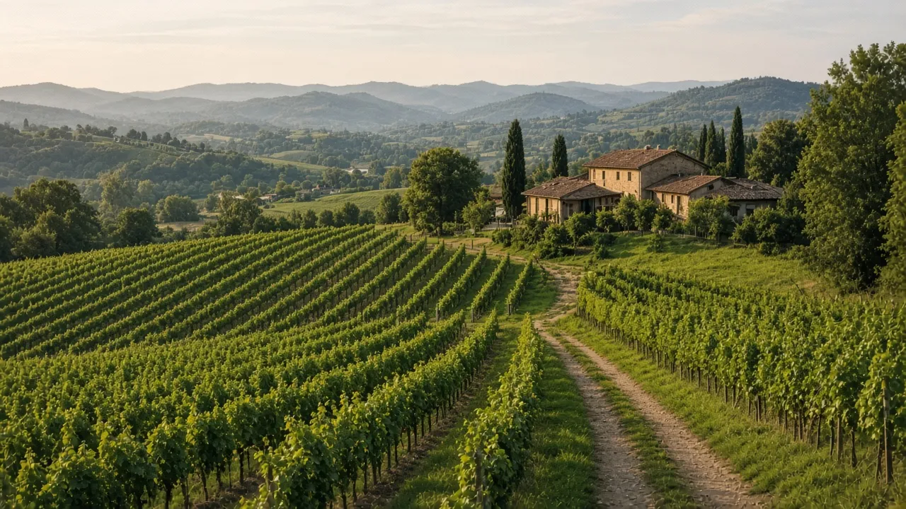Vigneto in Franciacorta — paesaggio e progetto degli spazi aperti